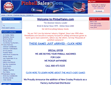 Tablet Screenshot of pinballsales.com